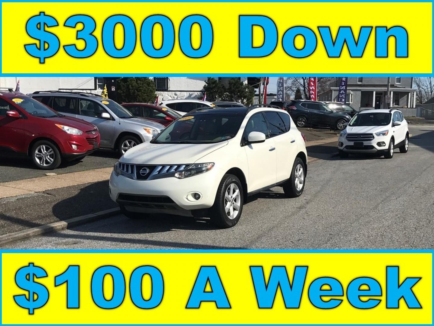 2009 White /Tan Nissan Murano LE (JN8AZ18W29W) with an 3.5 V6 engine, Automatic transmission, located at 577 Chester Pike, Prospect Park, PA, 19076, (610) 237-1015, 39.886154, -75.302338 - Photo#0